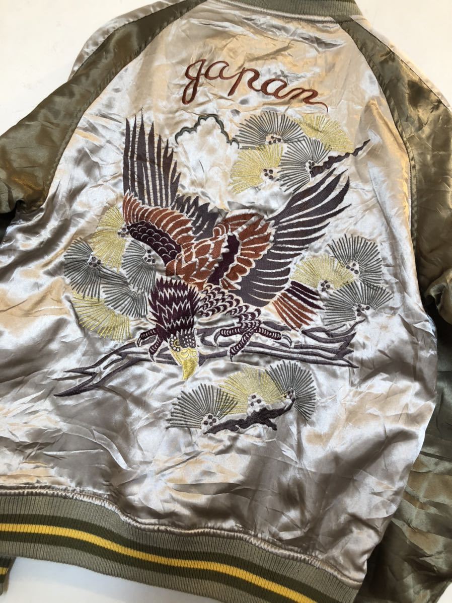 GUMU リバーシブルキルティングスカジャン 舞妓 鷹柄 sizeL GUMU