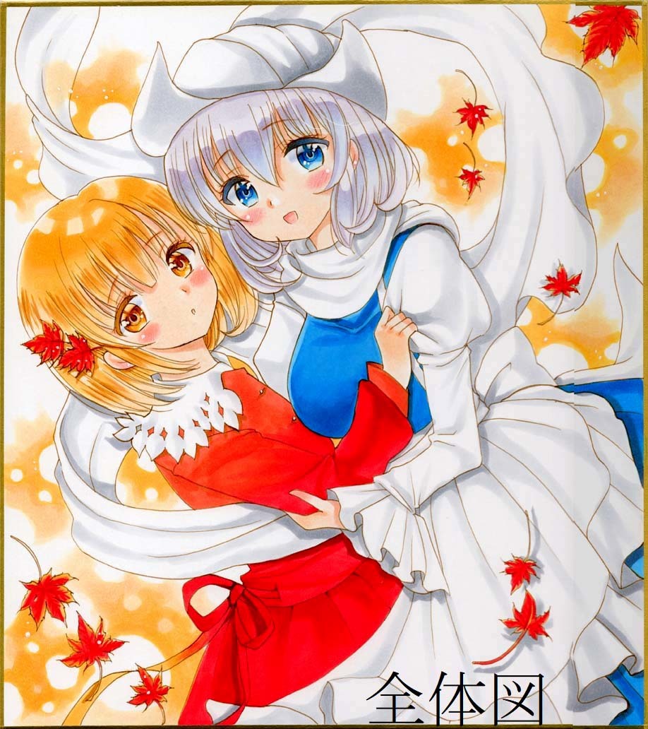 【東方】イラスト色紙【レティホワイトロック】 手描きイラスト レティ ホワイトロック＆秋静葉 めぐる秋と冬 大色紙