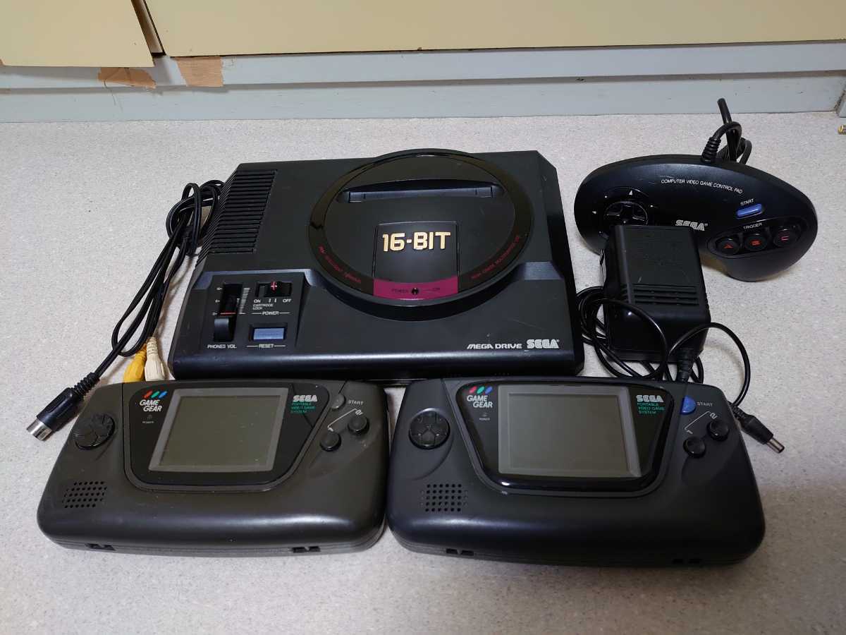 人気SALE，2026 ジャンク品 メガドライブ一式+ゲームギア2台(本体、アクセサリー)｜売買されたオークション情報、yahooの商品情報をアーカイブ公開 - オークファン メガドライブ