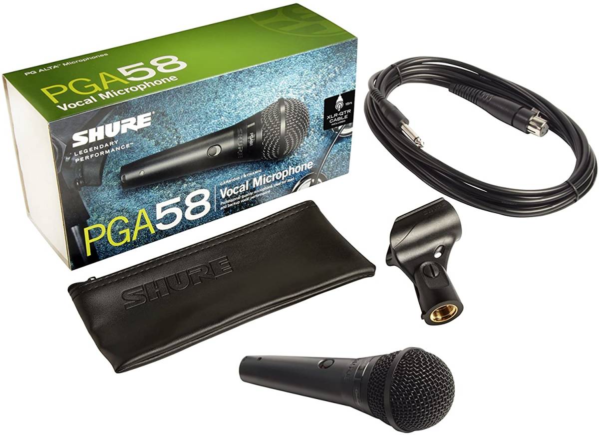 SHURE カーディオイド・ダイナミック・ボーカルマイクロホン PGA58-QTR