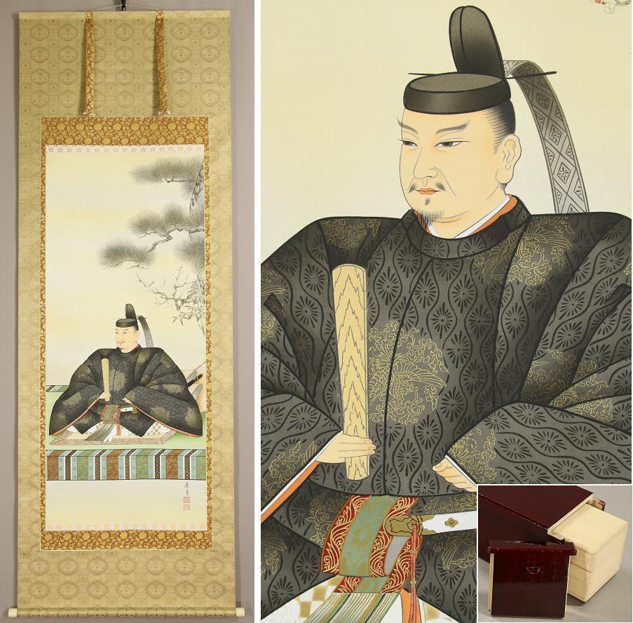 【真作】◆大澤景月◆菅公像◆菅原道真◆天神様◆肉筆◆絹本◆共箱◆二重箱◆掛軸◆h697 複製\u2044斎白石\u2044掛軸\u2044中国\u2044花鳥\u2044近代巨匠 複製\u2044斎白石\u2044掛軸\u2044中国\u2044花鳥 真作◇大澤景月◇菅公像◇菅原道真◇天神様◇肉筆◇絹本◇共箱◇二 の通販 by Coon.｜ラクマ