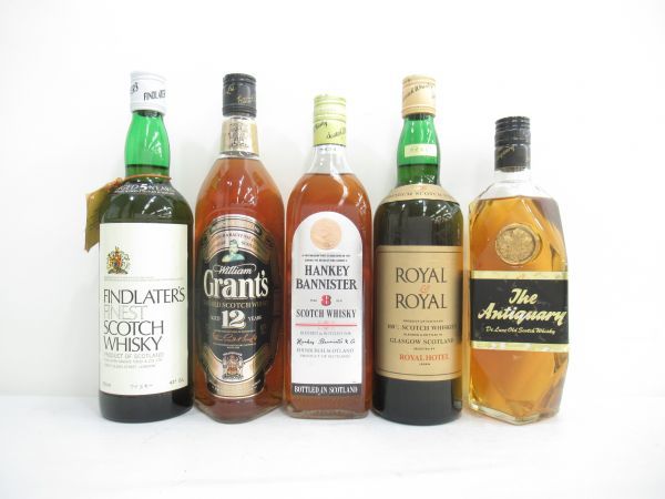 古酒 5本セット SCOTCH スコッチ ウイスキー 各種 グランツ アンティク