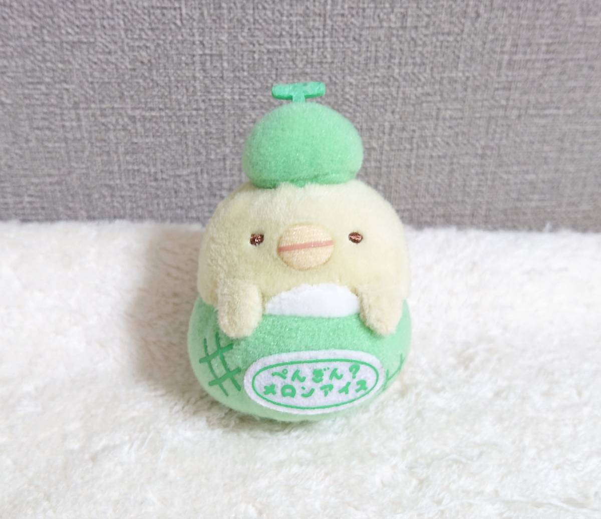 すみっコぐらし　ぺんぎん？　メロンケーキ　てのりぬいぐるみ すみっコぐらし てのりぬいぐるみ メロンアイス ぺんぎん？ だがし屋