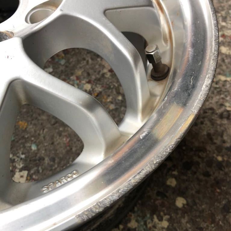 タイヤ、ホイール 希少 SPARCO ｽﾊﾟﾙｺ 13インチ5J 100/114.3 ﾀｲﾔ 165 