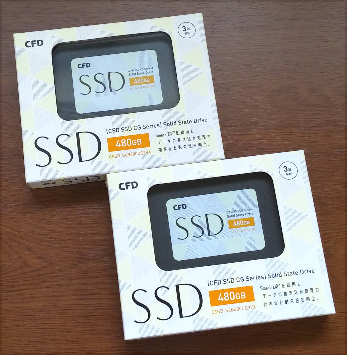 【14～15日PayPay10%還元+500円OFFクーポン】新品2個 未開封 CFD販売 480GB SSD 東芝メモリ製3D TLC搭載 2.5インチ SATA CSSD-S6B480CG3VX