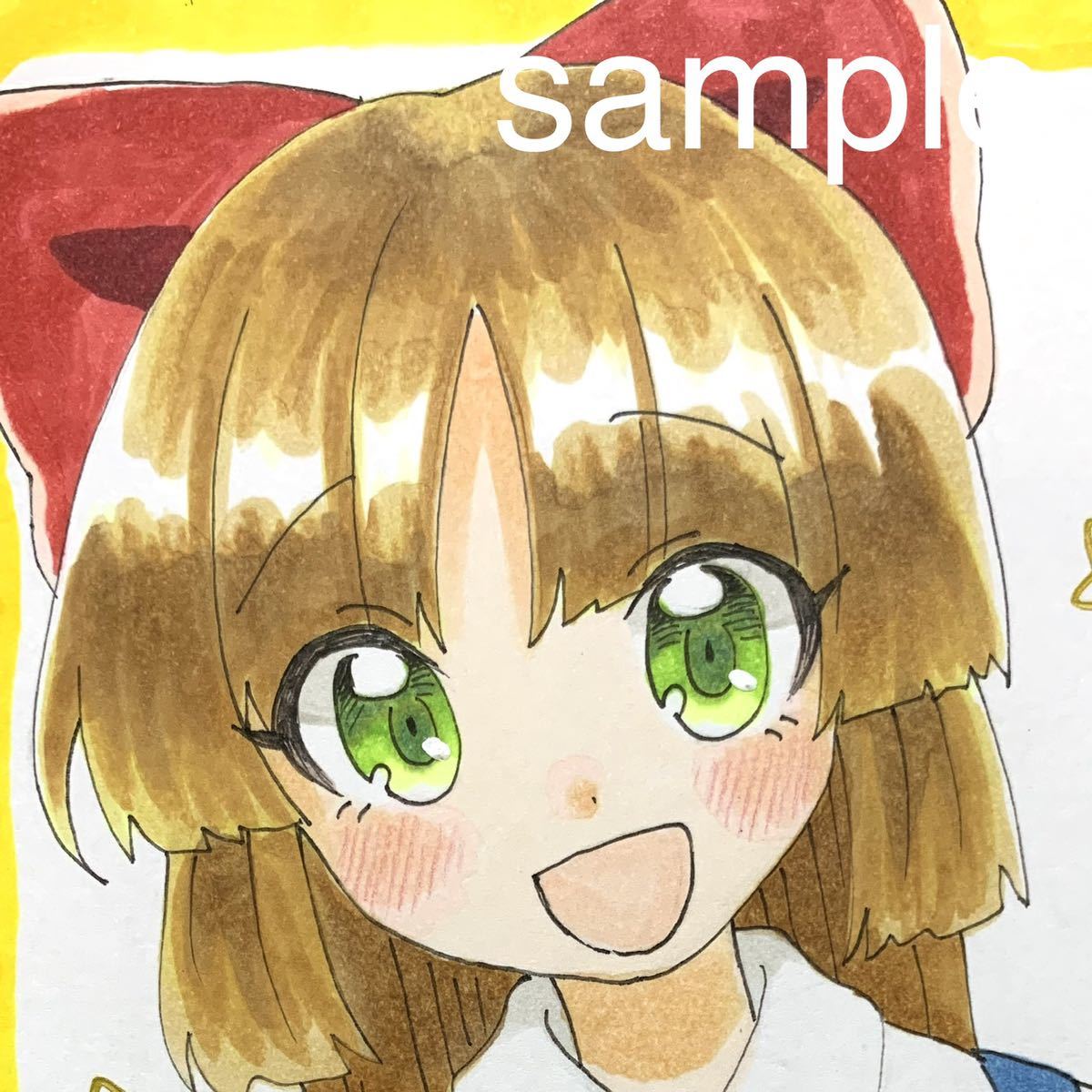 手描きオリジナルイラスト おい ハガキサイズ 手描きイラスト 売買されたオークション情報 Yahooの商品情報をアーカイブ公開 オークファン Aucfan Com