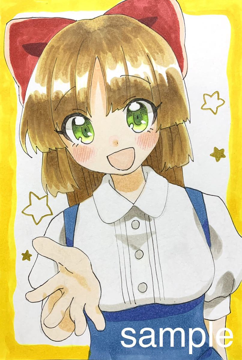 手描きオリジナルイラスト おい ハガキサイズ 手描きイラスト 売買されたオークション情報 Yahooの商品情報をアーカイブ公開 オークファン Aucfan Com