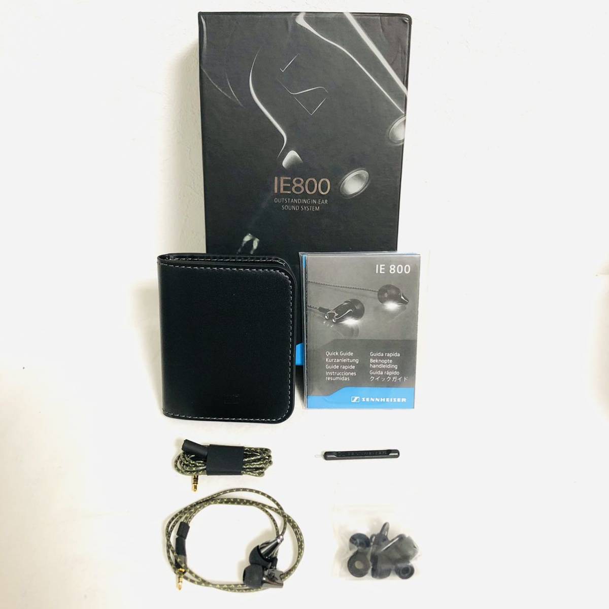 美品 SENNHEISER IE800 ゼンハイザー カナル型 イヤホン ケース 元箱付き ヘッドフォン イヤフォン NN667