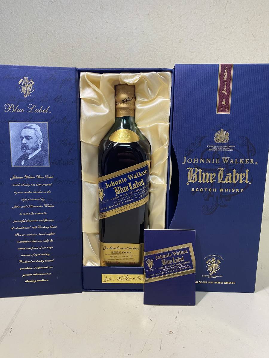 送料無料，限定SALE 未開栓 JOHNNIE WALKER ジョニーウォーカー Blue Label ブルーラベル スコッチ ウイスキー 750ml 43% 外箱付き 美品