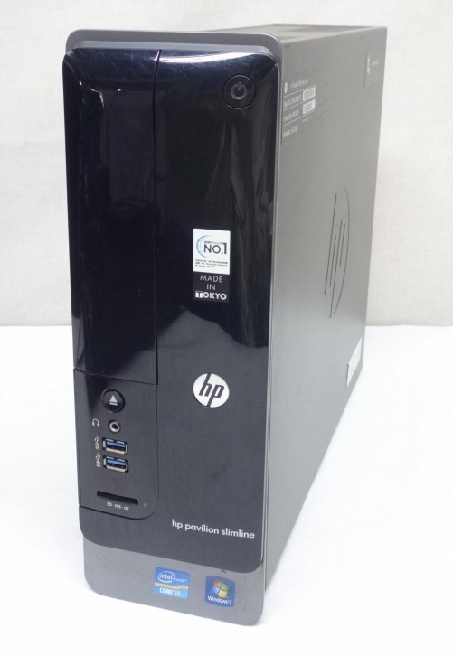Kヘま2578 ヒューレット・パッカード HP PavilionSlimline s5-1350jp Windows10Home/Core i7-3770@3.40GHz/8GB/2TB/BDドライブ