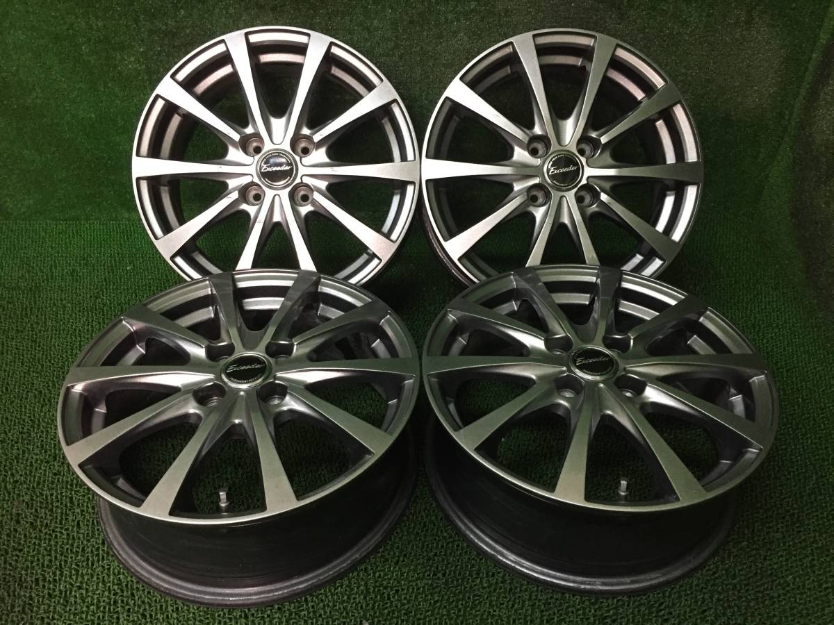 セール，お買い得 函館発 最落なし Exceeder 15インチ 15&times;5.5J PCD100 4穴 OFF43 アクア ヴィッツフィット フリード キューブ等に(社外品)｜売買されたオークション情報、yahooの商品情報をアーカイブ公開 - オーク 4穴