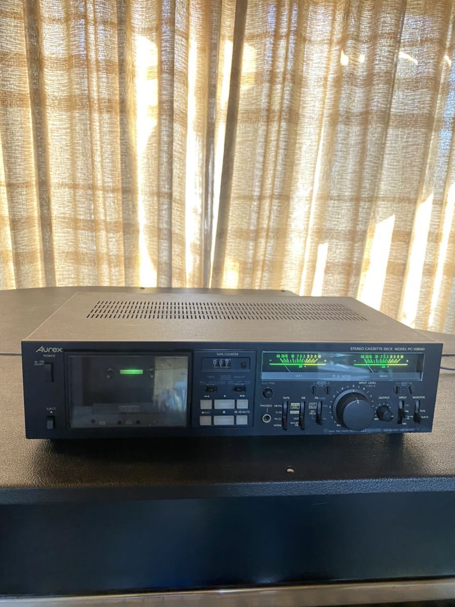 ジャンク MD カセット プレイヤー まとめ ばら売り不可 カセットデッキ Aurex PC-X88AD 3head ジャンク Aurex PC-X88AD life