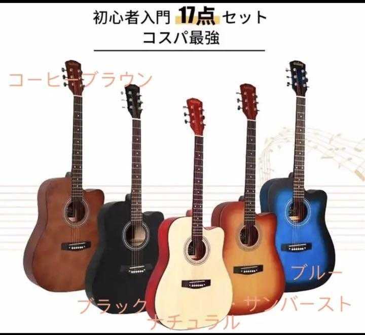 アコースティックギター 初心者入門17点セット クリップチューナー 