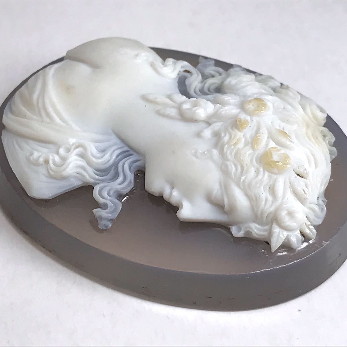 上質仕様 ［シェルカメオ 137ct］47.37×35.58mm ルース 裸石 彫刻