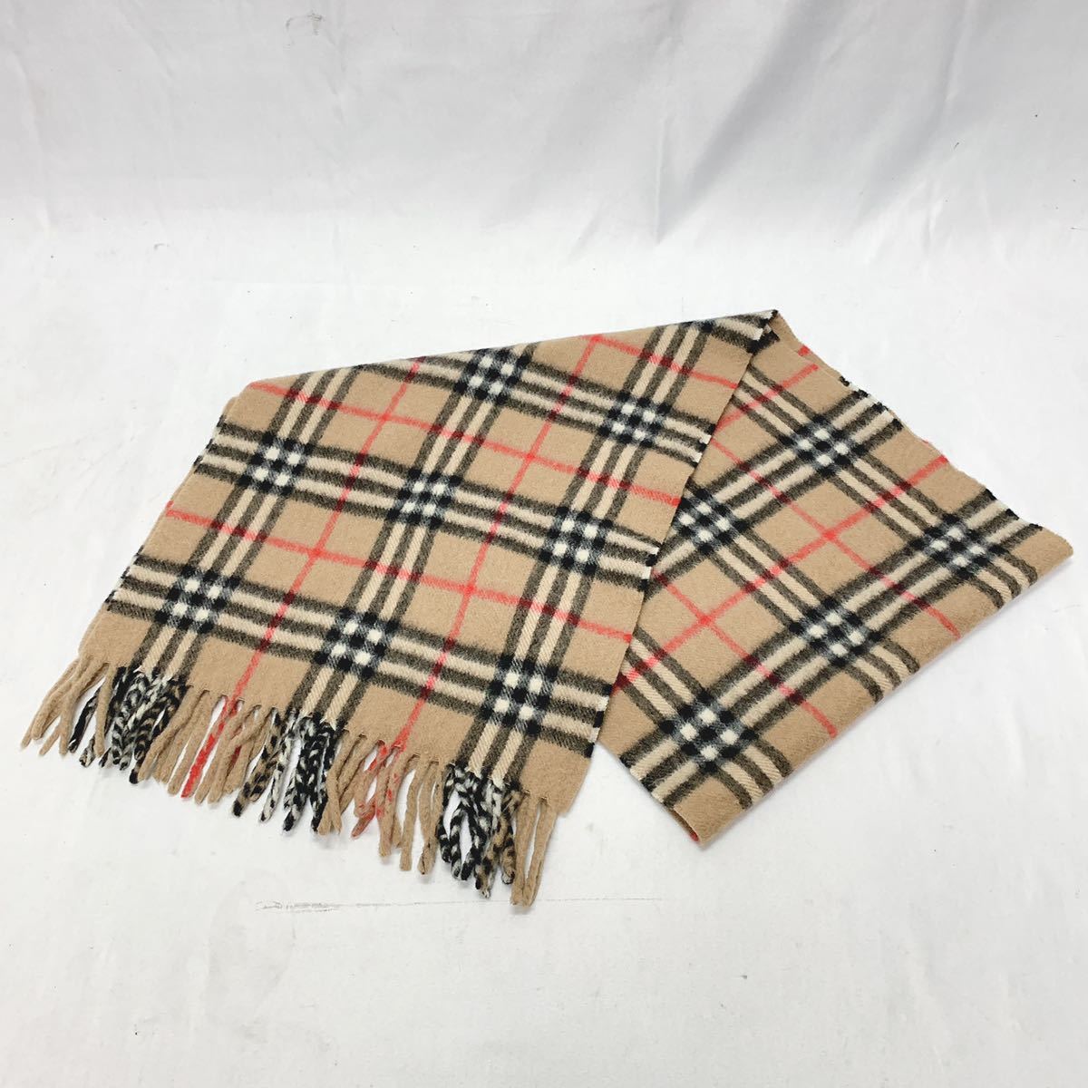 ノバチェック バーバリー マフラー 美品 カシミヤ ストール BURBERRY