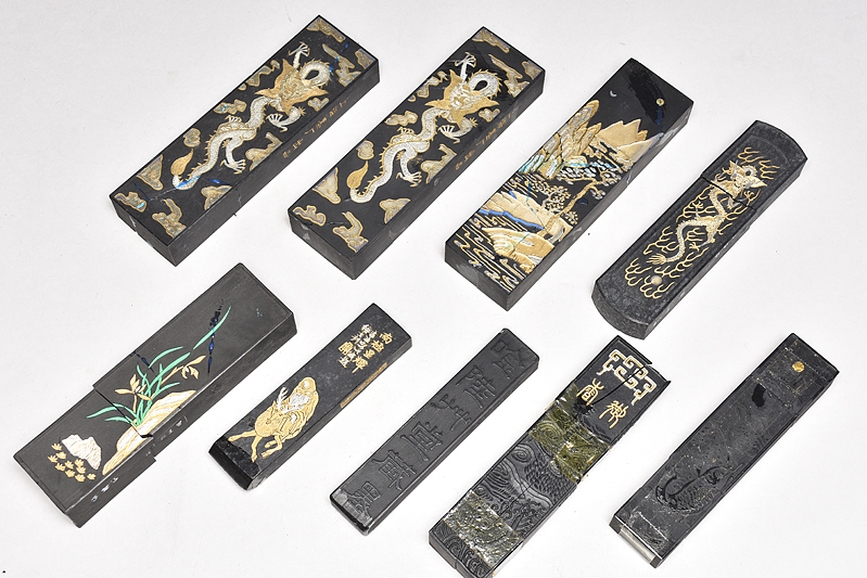 唐墨 書道 中国美術 古墨 古玩 文房四宝 中国書法 古 彩墨 文房四宝-笔墨纸