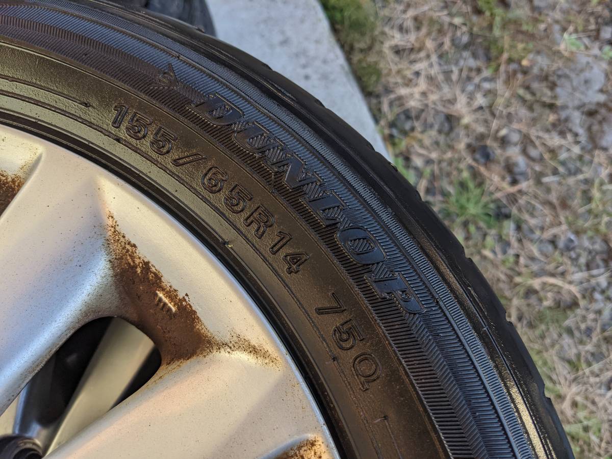 ダイハツ純正オプション 14インチアルミホイール 155⁄65R14 4本セット