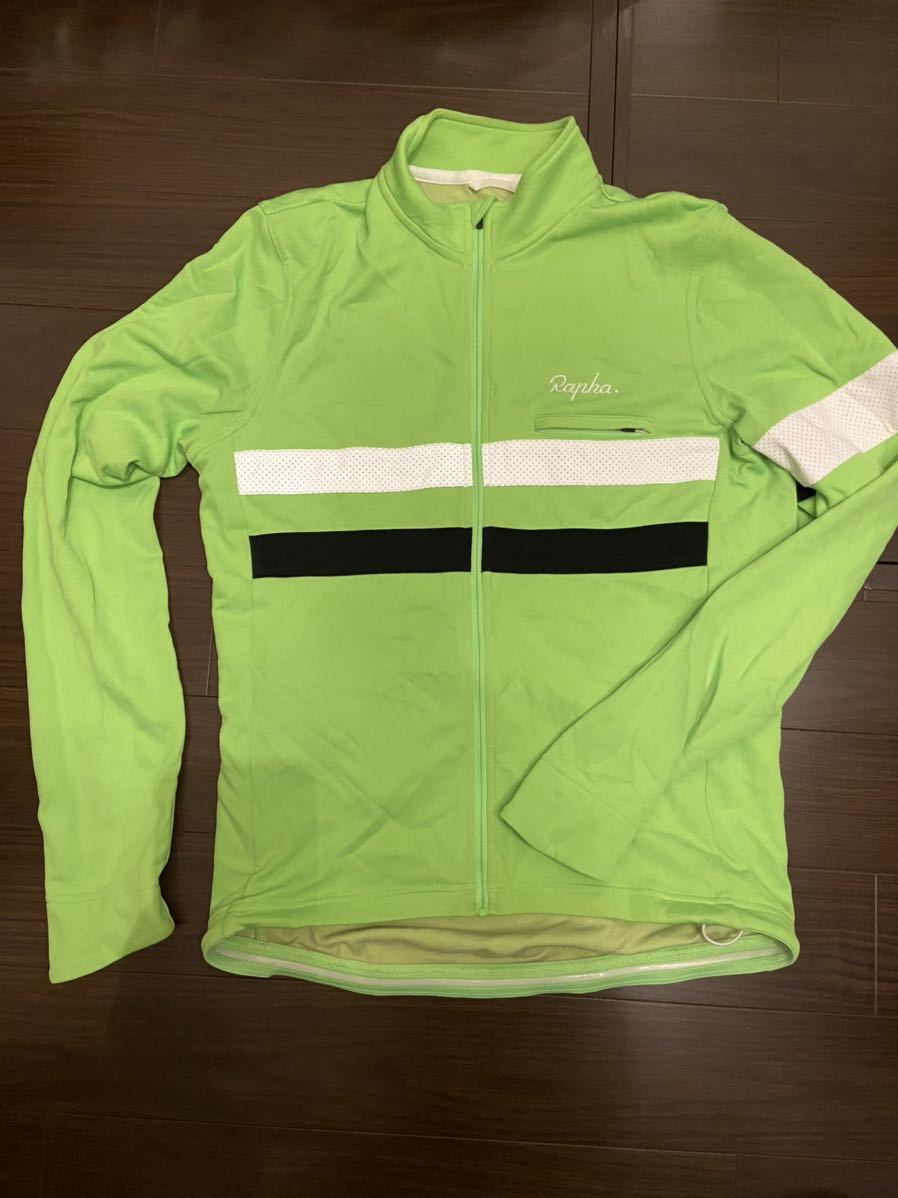 【格安，送料無料】 Rapha ラファ LONG SLEEVE BREVET JERSEY Medium ブライトグリーン サイクルジャージ(Mサイズ)｜売買されたオークション情報、yahooの商品情報をアーカイブ公開 - オークファン 男性用
