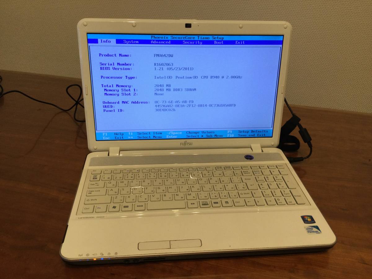 富士通 LIFEBOOK AH42⁄D Pentium(R)B940(2.00GHz)Windows7 富士通 LIFEBOOK AH42⁄D Pentium(R)B940(2.00GHz)Windows7