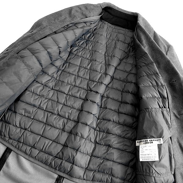 KATHARINE HAMNETT LONDON キャサリンハムネット 定価7.4万 3層ボンディング ダウンライナー付き ロングコート S 灰 7815▲047▼are1501e KATHARINE HAMNETT キャサリンハムネット ABOUT ロンドンの人気シリーズがアップデート 二