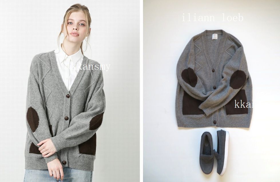 iliann loebイリアンローブ*エルボーパッチカーディガン 後ほど追記 