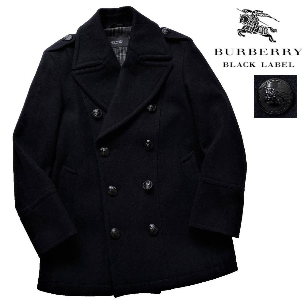BURBERRY BLACK LABEL ナポレオンコート Pコート 羊毛 M 直営