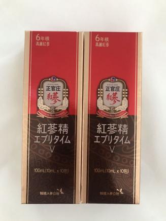 新品未開封 正官庄 紅蔘精エブリタイムv 10g×20包 6年根 高麗人参 賞味期限 2021/03/10 免疫力 基礎体温up ネコポス_1