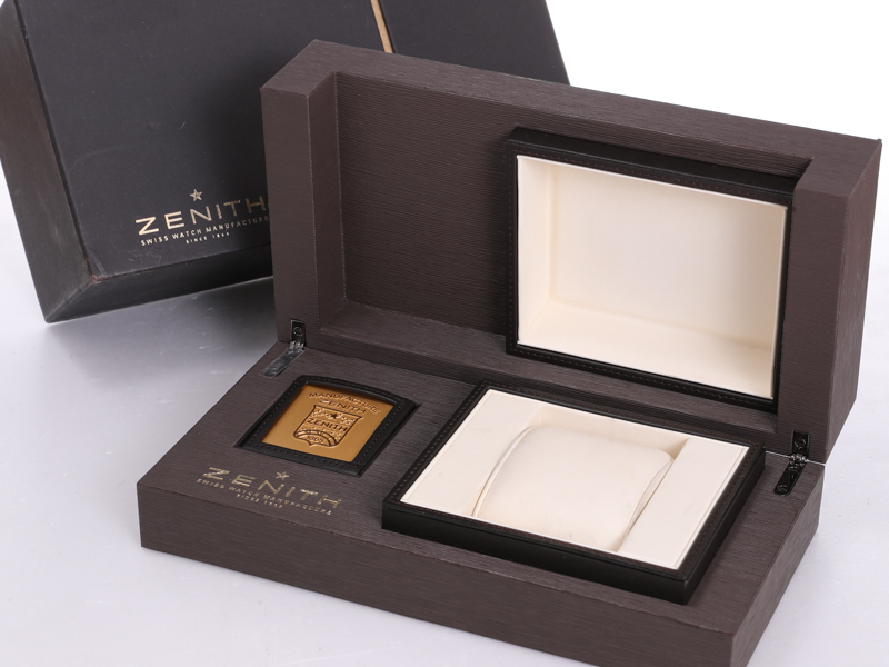 ZENITH ゼニス 純正 時計ボックス BOX】ZENITH ゼニス BOX 時計ケース 木製 377-0B ZENITH - ゼニス 時計