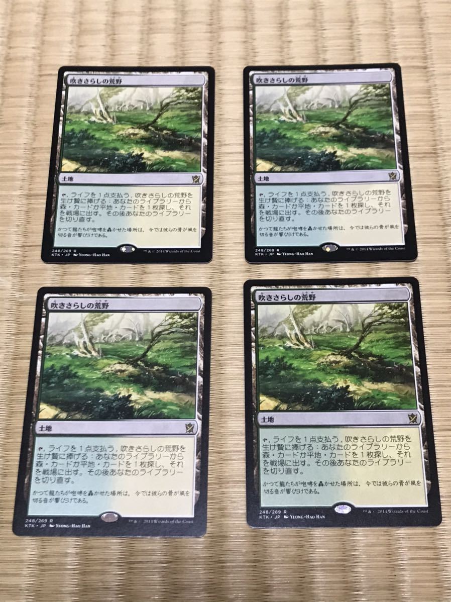 吹きさらしの荒野 MTG 4枚セット | 土地R Foil《吹きさらしの荒野⁄
