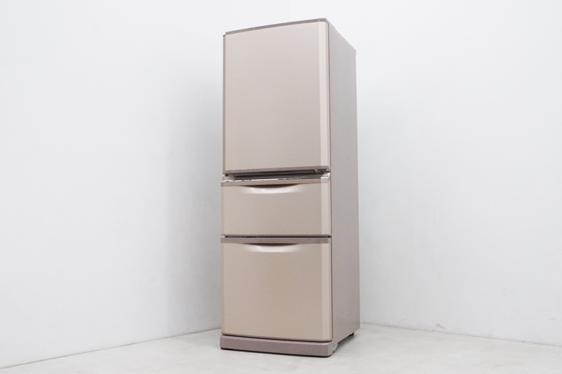 335L 2016年製 美品三菱 3ドア 冷凍 冷蔵庫 MR-C34Z-P1 自動製氷