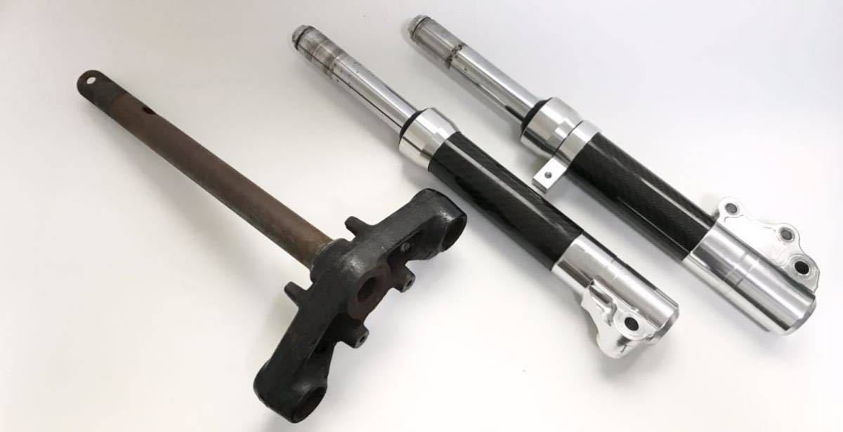 フロントフォーク KN企画 ブラック⁄ブラック スーパーJOGZ スーパー 