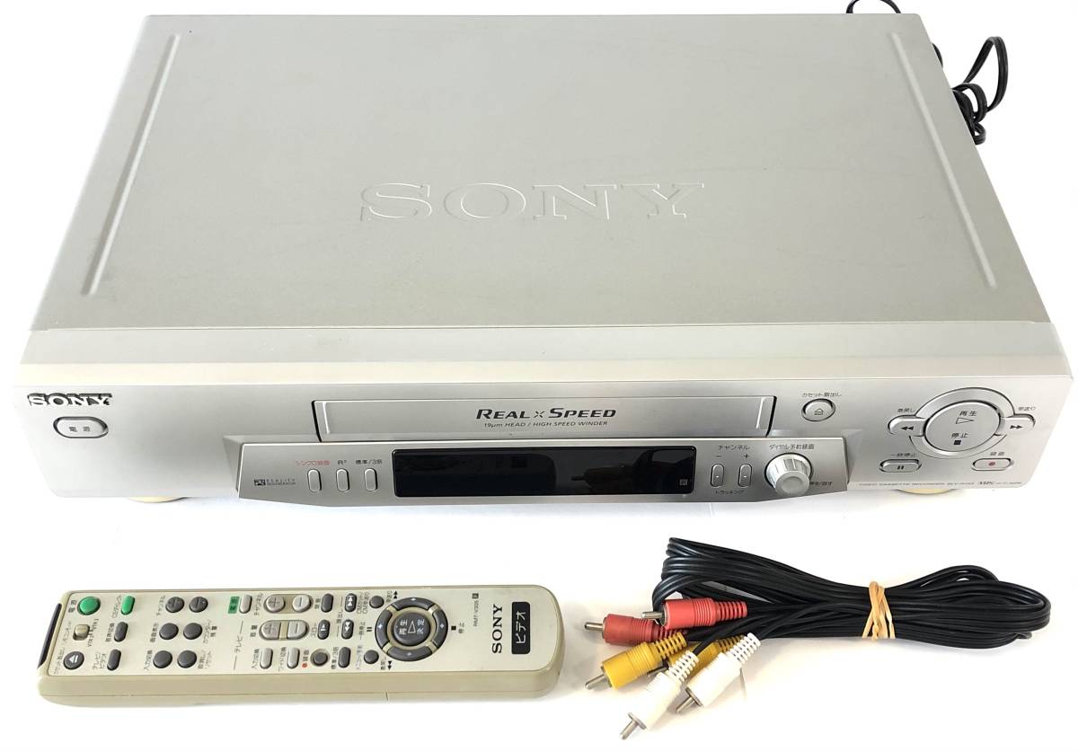 ☆動作確認OK☆ソニー SLV-R155 VHS Hi-Fiビデオデッキ！リモ付！ SLV-