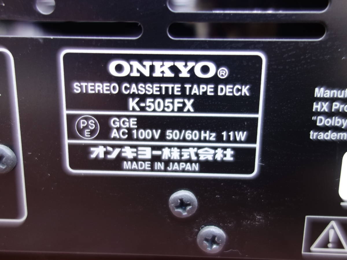 ONKYO カセットデッキ K-505FX 【公式通販】