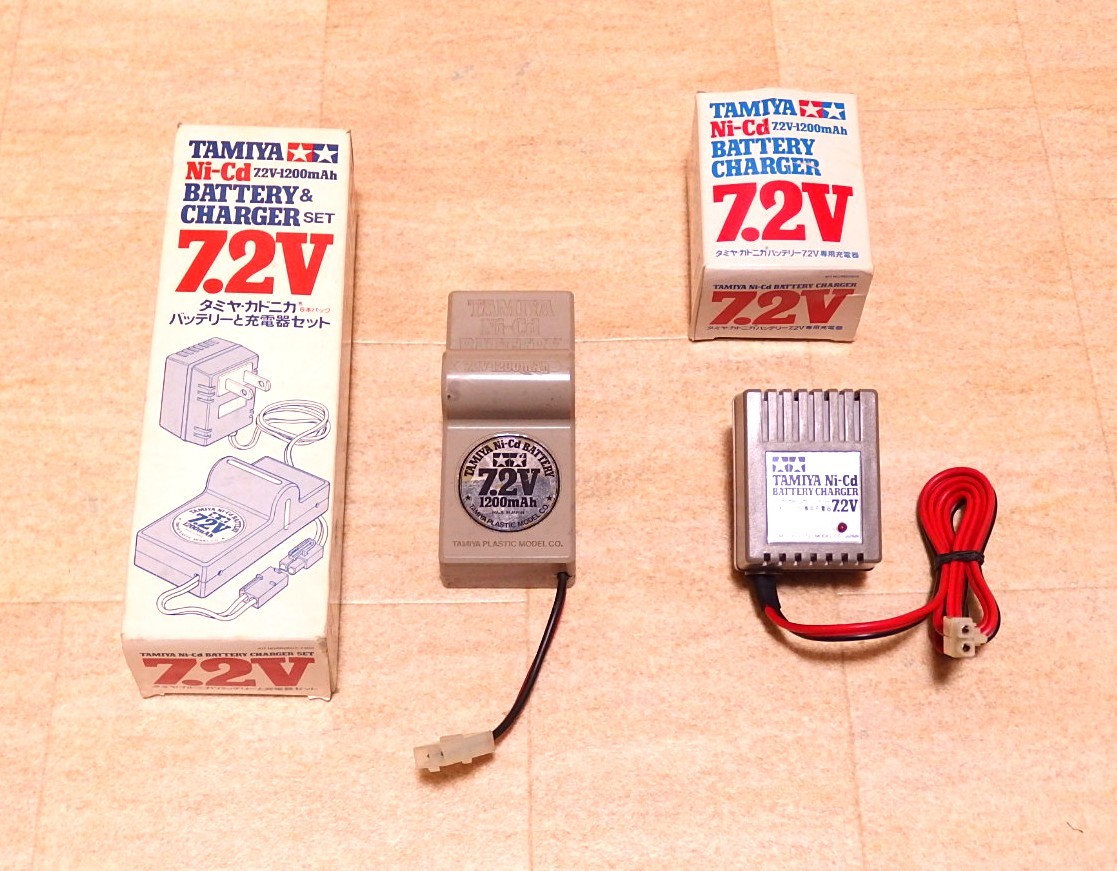 タミヤ 古い 当時物 年代物 7.2V カドニカバッテリー 充電器 セット 箱付 ラクダバッテリー ジャンク レストアなどへ
