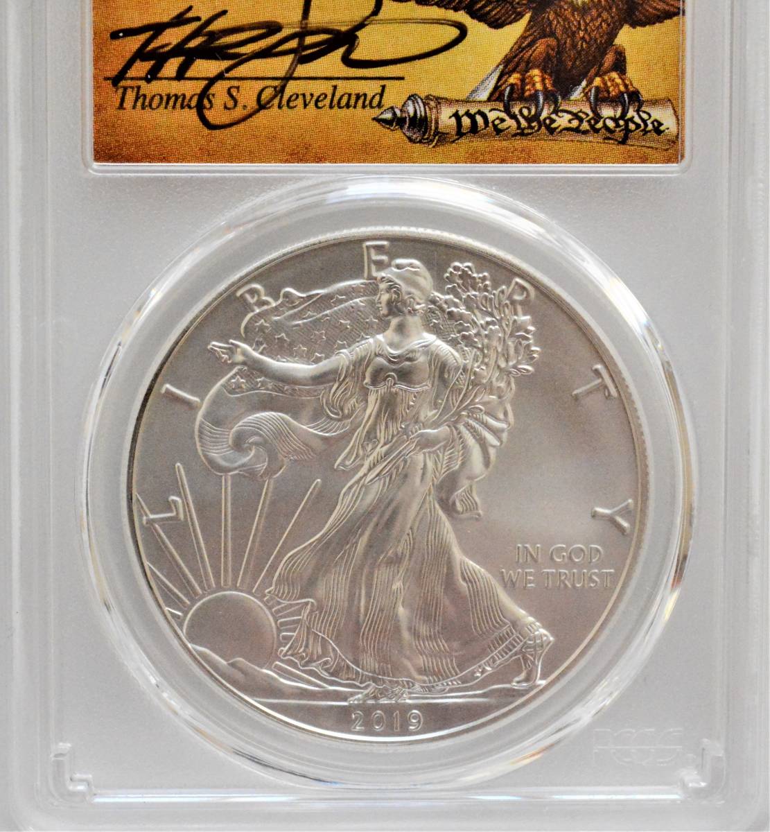 イーグル銀貨 PCGS MS70 FIRST DAY OF ISSUEサイン入り