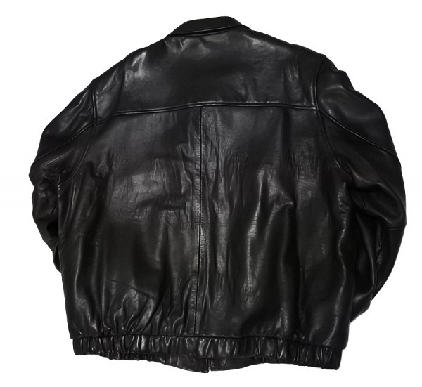 CHAPS チャップス 黒 レザー ジャケット ブルゾン ジャンパー メンズ