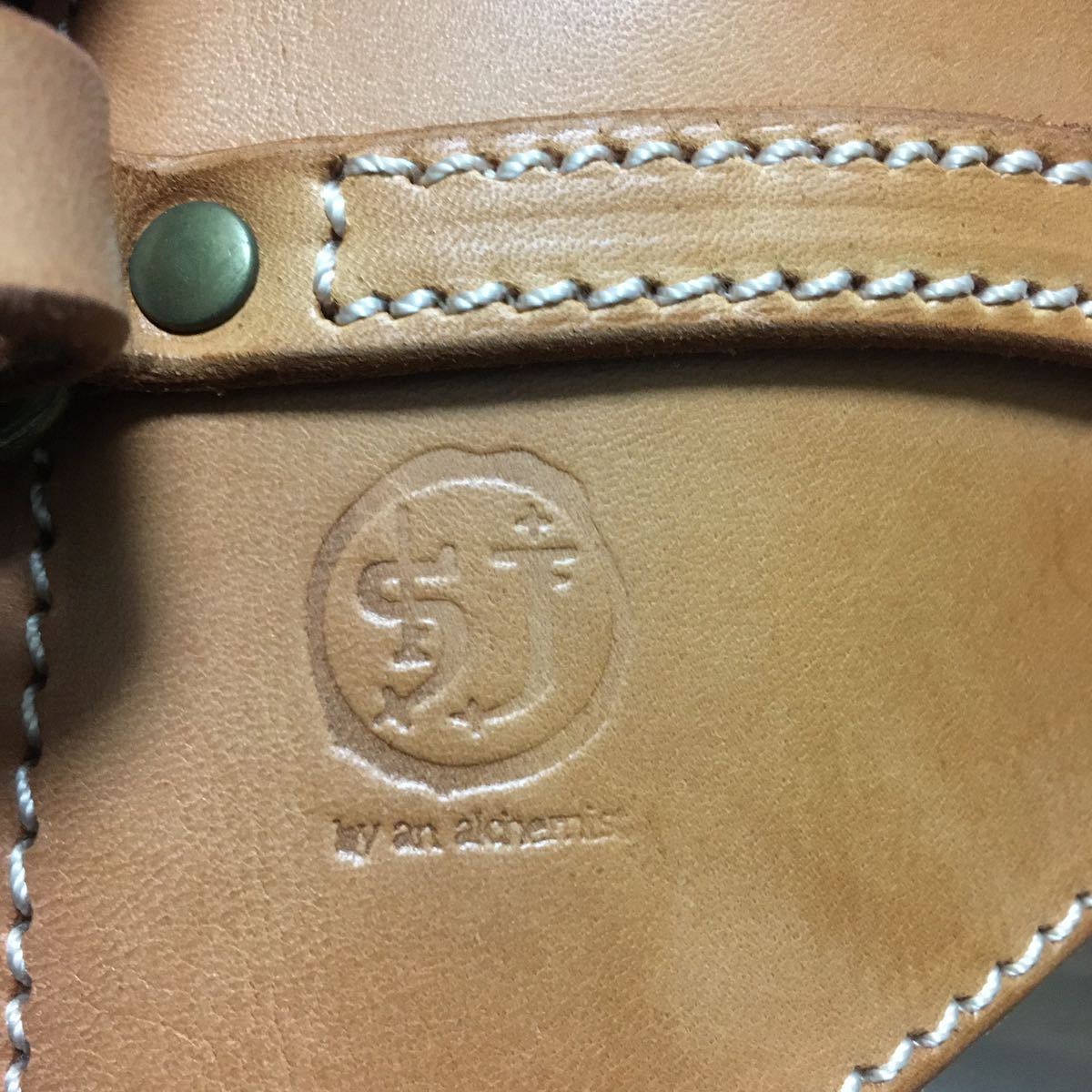 未使用】SKULL JEANS スカルジーンズ デニム×レザーバッグ ウエスト 