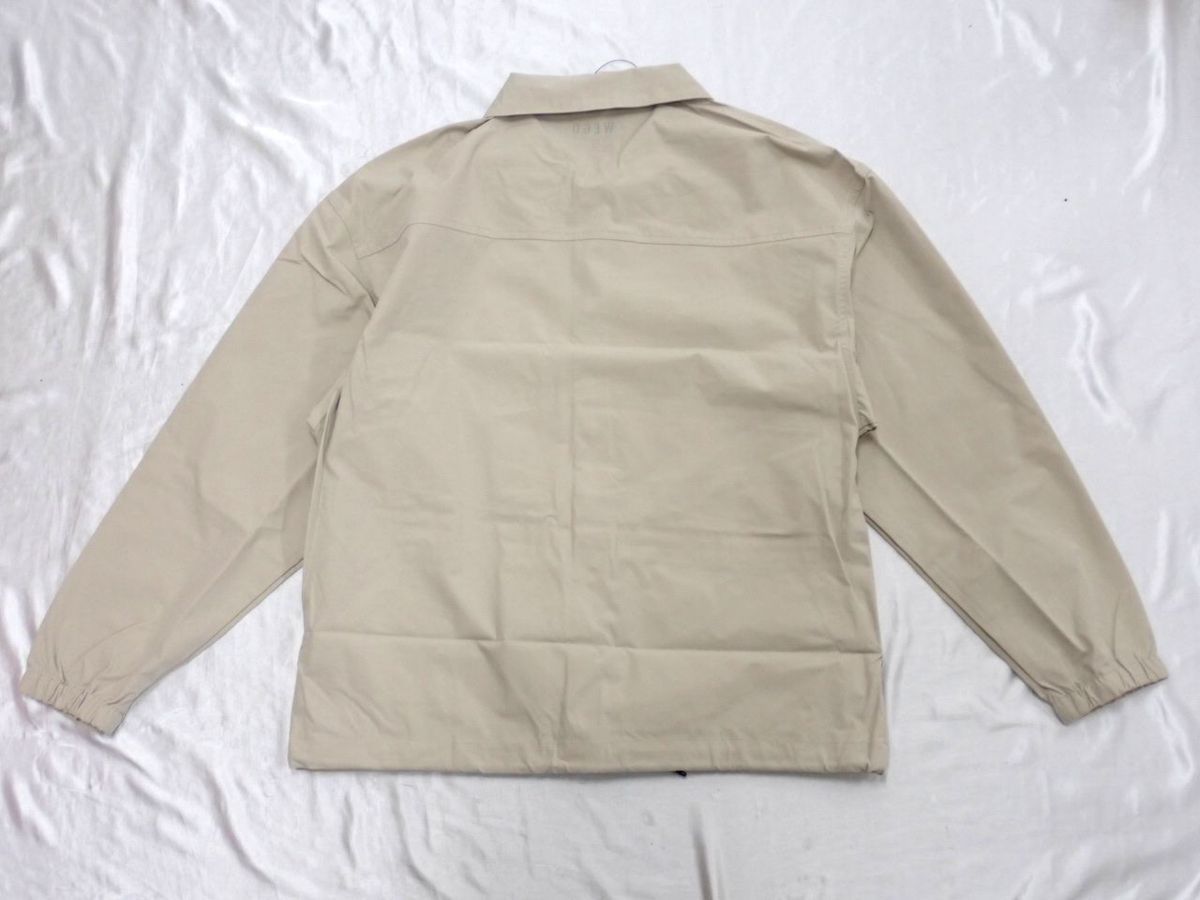 Wego ウィゴー テックタフタ コーチジャケット メンズl ベージュ ストレッチ 裾ドローコード タグ付き 男性用 売買されたオークション情報 Yahooの商品情報をアーカイブ公開 オークファン Aucfan Com
