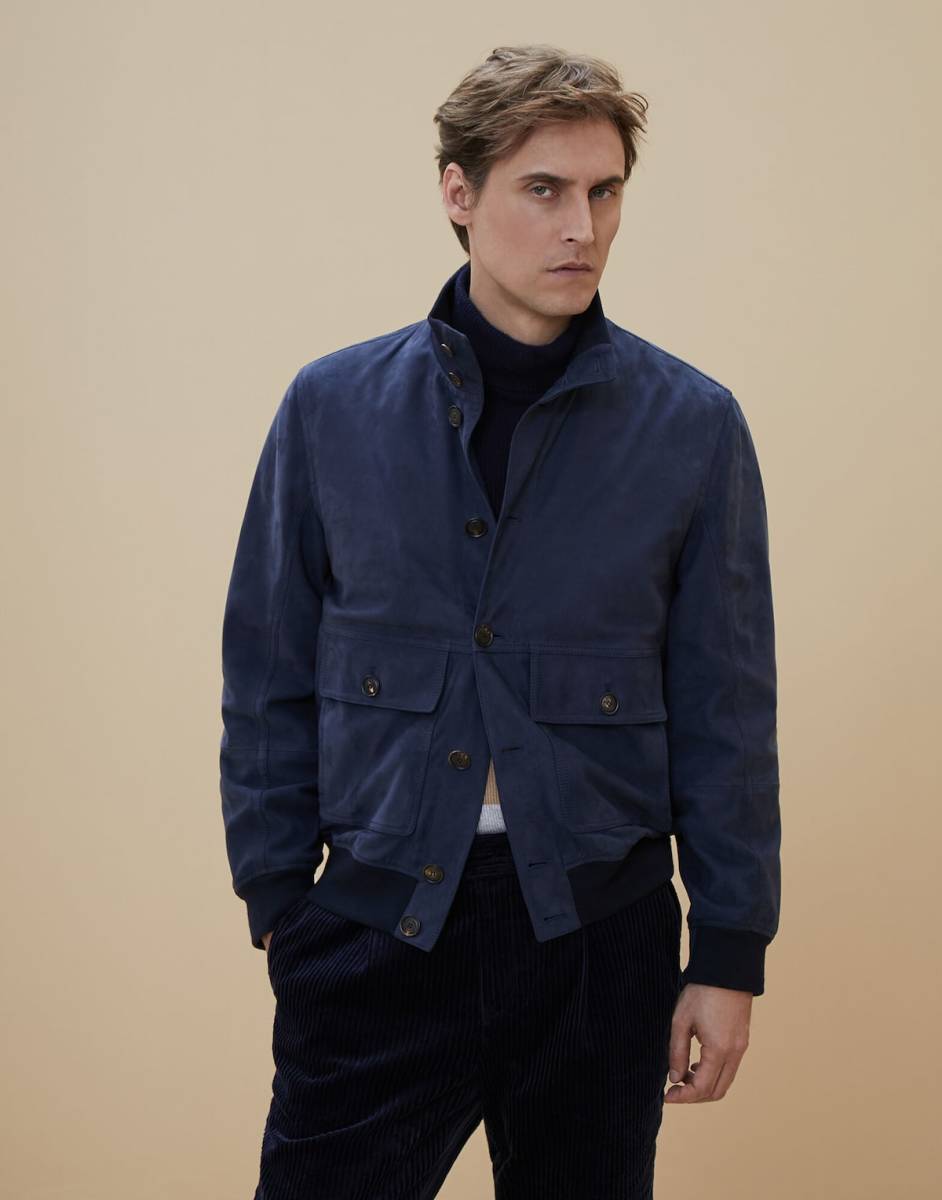 Brunello Cucinelli ブルネロクチネリ ヌバック レザー ボンバー