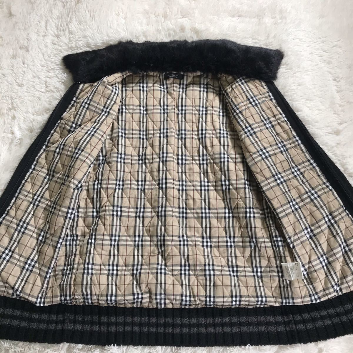 美品 バーバリーブラックレーベル ホース刺繍 ノバチェック ラビット 