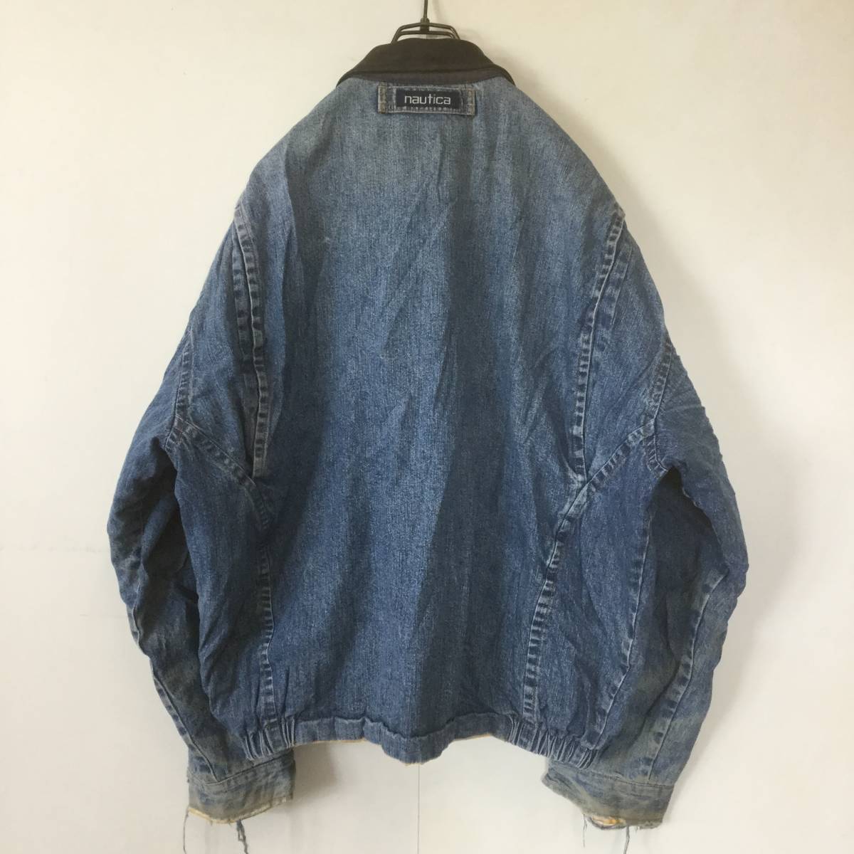 G334) 90s NAUTICA ノーティカ リバーシブルジャケット L デニム 