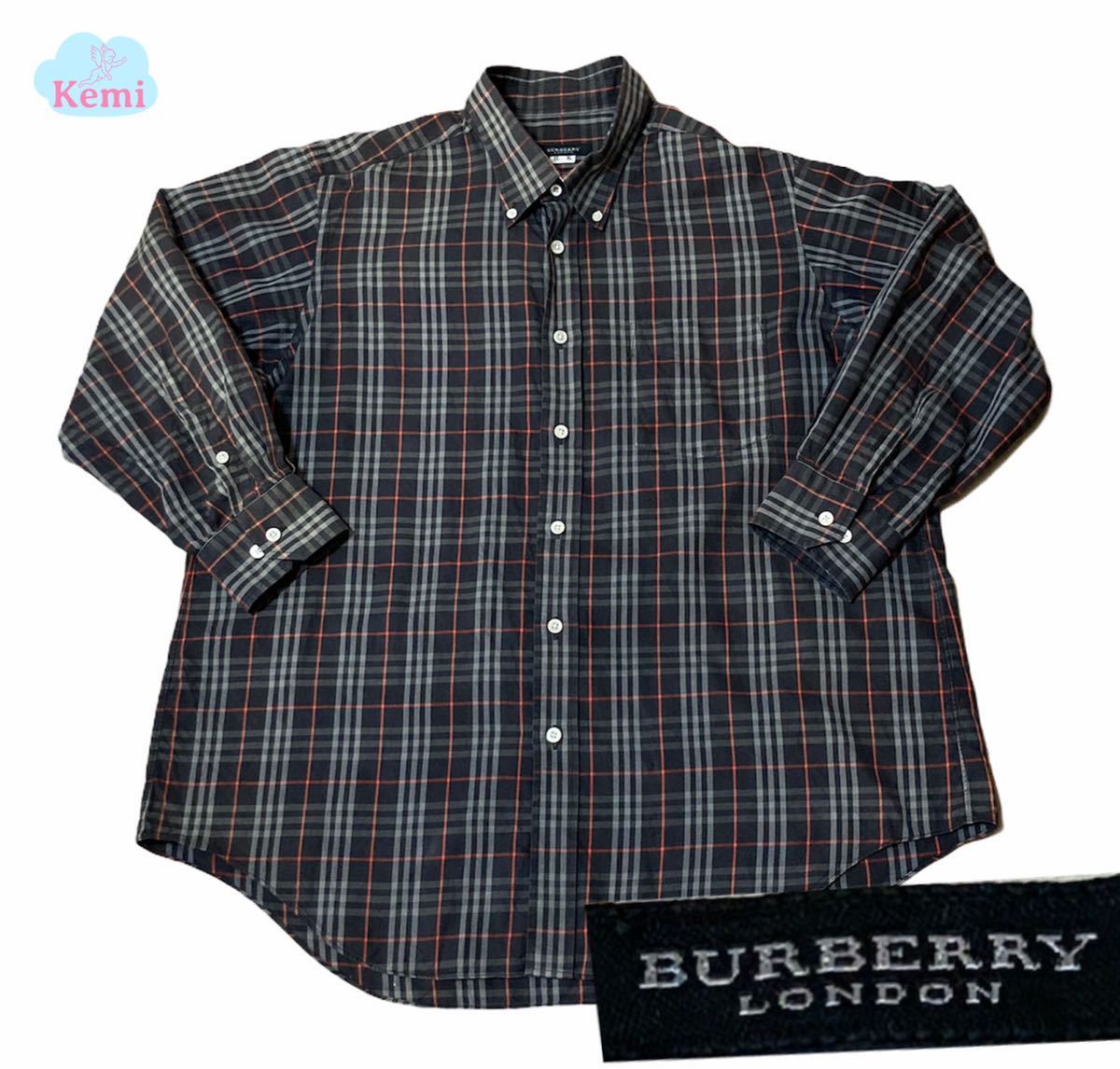 Burberry】バーバリー ワイシャツ チェック柄 チェックシャツ 長袖