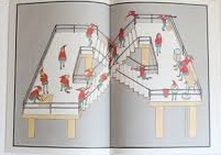 追悼　安野　画集　Topsy Turvies 邦題　ふしぎな絵　安野光雅 1972年 絵本 イラスト 画集 細密 水彩　夢幻階段　トポロジー_3