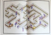 追悼　安野　画集　Topsy Turvies 邦題　ふしぎな絵　安野光雅 1972年 絵本 イラスト 画集 細密 水彩　夢幻階段　トポロジー_5