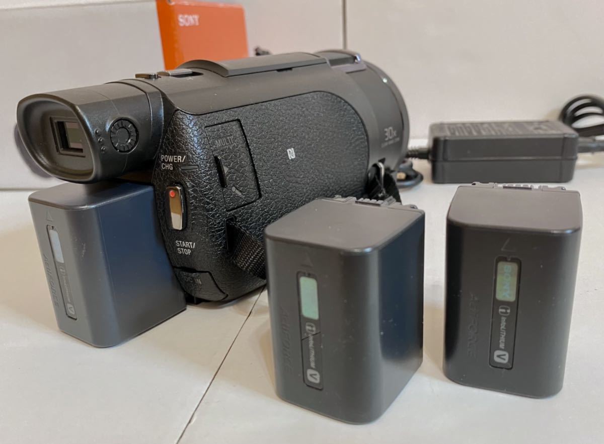 美品 SONY 4Kハンディカム FDR-AX55 バッテリー2個・ハードケース SONY FDR-AX55 fdr－ax55 バッテリーの通販 デジタルビデオカメラ
