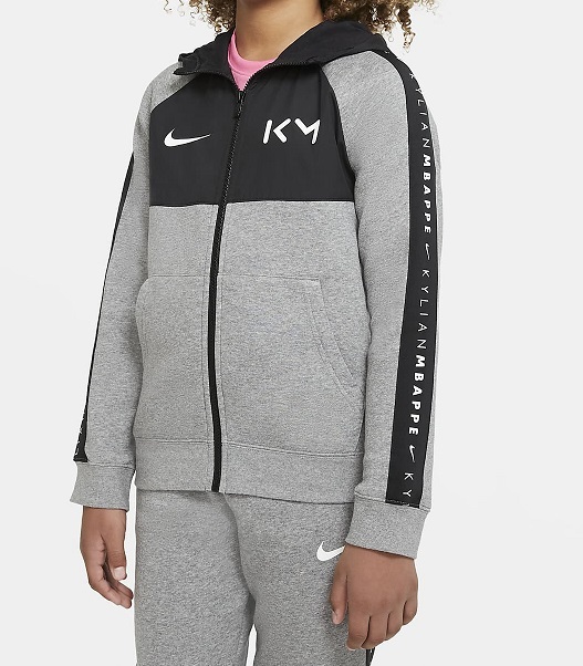 【驚きの破格値，得価】 NIKE キッズ パーカー サッカー グレー 160 ナイキ キリアン エムバペ スウェット 裏起毛 フットサル パリサンジェルマン 灰 黒 CK5562-091(ジャケット、上着)｜売買されたオークション情報、yahoo ジャージ