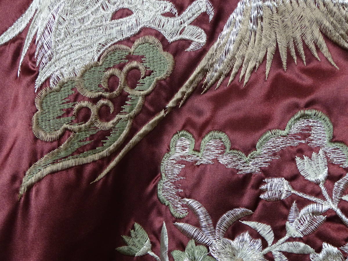 Hoshihime 星姫 スカジャン 龍柄刺繍 ドラゴン 中綿入り ワインレッド