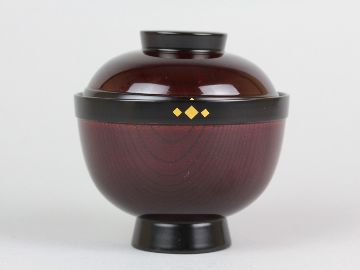 丸三漆器 秀衡塗 汁椀 溜 5椀セット スプーン 溜 5本セット - 秀衡塗