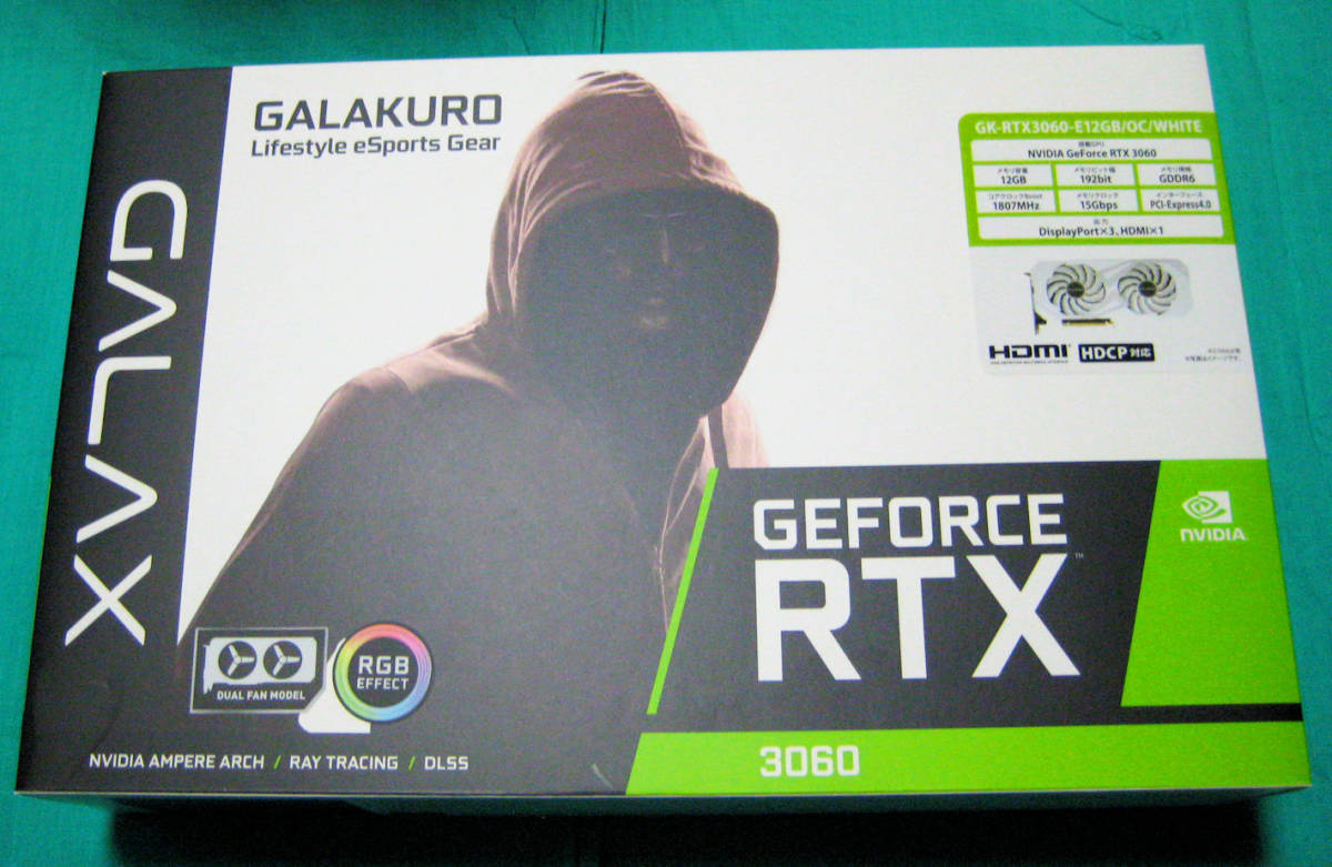 新品，格安 玄人志向RTX3060 GK-RTX3060-E12GB/OC/WHITE(PCI Express)｜売買されたオークション情報、yahooの商品情報をアーカイブ公開 - オークファン PCI Express