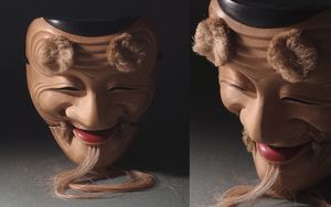 【希少・共箱付】能面士　森崎夢我作　木彫 天狗面　平成十年作　天然毛　能面 木彫 能面のYahoo!オークション(旧ヤフオク!)の相場・価格を見る